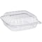 Dart ClearSeal Plastic Hinged Container, 8-5/16 x 8-5/16 x 2, Clear, PK250 C89PST1 - alternate 1