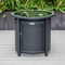 Leisuremod Walbrooke Black Patio Round Tank Holder with Slats Design, Black WHS24BL - alternate 2