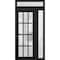 Vdomdoors Front Exterior Prehung FiberGlass Door Frosted Glass / Manux 8312 Matte Black / Sidelight and Trans MANUX8312EXD-BLK-W36+16 x H80+16-RH - alternate 3
