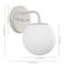 Jonathan Y Louis Parisian Globe 5.75" 1-Light Metal/Frosted Glass Modern Contemporary LED Vanity Light, Almond JYL3534C - alternate 3