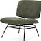 Homeroots 30" Green and Black Chenille and Metal Slipper Chair 606006 - alternate 3