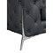 Homeroots 93" Dark Gray Italian Leather Chesterfield Sofa With Silver Legs 476529 - alternate 3