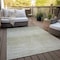 Homeroots 9' X 12' Khaki And Beige Abstract Washable Indoor Outdoor Area Rug 587420 - alternate 3