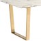 Homeroots 71" White And Gold Faux Marble And Steel Sled Base Dining Table 394605 - alternate 2