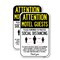 Signmission Attention Motel Guests Practice Social Distancing, 18'' X 24'' 2 Signs, Heavy Gauge Aluminum, 2PK A-1824-2PACK-25403 - alternate 1