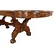 Homeroots 46" Dark Brown Free Form Solid Wood Double Pedestal Base Dining Table 347002 - alternate 2