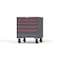 Strong Hold 5 drawer cabinet - (2x 3in, 2x 4in, 1x 6in) - Red accents - Keyed Alike S3036-PCAAS-0502DS - alternate 3