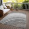Homeroots 5' X 8' Gray Silver And Beige Abstract Washable Indoor Outdoor Area Rug 577296 - alternate 3