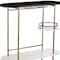 Homeroots Gold Black and White Metal Oval Bar Cart With Wine Storage 402550 - alternate 6