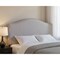 Homeroots Gray Linen Blend Upholstered Arched Full Headboard With Nail Head Trim 490191 - alternate 2