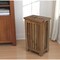 Homeroots 24" Brown Solid Wood Laundry Hamper With Lid 383590 - alternate 2