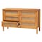 Baxton Studio Jenn Golden Brown Wood Japandi 6-Drawer Dresser with Distressed-Finished Rattan 253-13948-ZORO - alternate 4