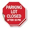 Signmission Parking Lot Closed After 10 Pm, 4 inch X 4 inch, Vinyl Decal, 2PK OC-D-2PACK-4-114 - alternate 1