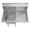 Koolmore 1 Compartment Stainless Steel NSF Commercial Kitchen Prep & Utility Sink with Drainboard SA151512-15R3 - alternate 4