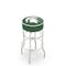 Holland Bar Stool Co 30" Michigan State Cushion Seat, 2-Ring Chrome Swivel Bar Stool L7C130MichSt - alternate 1