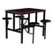 Regency Endure Standing Height Table & Chair Set with 4 Pull-Out Stools, Walnut Top, Walnut Wood Seats 9004-WLT-WLT - alternate 1