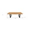 Homeroots 59" Natural And Black Solid Wood And Iron Live Edge Coffee Table 569546 - alternate 3