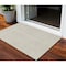 Homeroots 3' X 5' Beige And Ivory Geometric Washable Indoor Outdoor Area Rug 600792 - alternate 1
