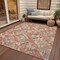 Homeroots 10' X 14' Coral And Orange Geometric Washable Indoor Outdoor Area Rug 609135 - alternate 5