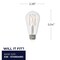 Bulbrite 60W Equivalent Warm White Light ST18 Dimmable LED Filament Light Bulb, 2PK 861424 - alternate 2