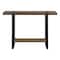 Homeroots 47" Brown and Black Wood and Metal Distressed Sled Console Table With Shelf 489744 - alternate 2