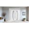 Vdomdoors Metal Double Doors Deux 6500 White Enamel Frosted Glass 1 Sidelight and Top Transom Entry Modern Pa DEUX6500DEXD-BEM-W72+12xH96+12-RH-O - alternate 2