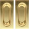 Johnson Hardware 3'' Rectangular Brass Flush Pocket Door Pull, 2-Count 40-3PPK2 - alternate 1