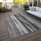 Homeroots 5' X 8' Brown Gray And Ivory Botanical Leaves Washable Indoor Outdoor Area Rug 581931 - alternate 5