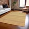 Homeroots 9' X 12' Wheat And Gold Striped Washable Indoor Outdoor Area Rug 610628 - alternate 4