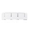 Homeroots 103" White Italian Leather Reclining USB Sofa 632868 - alternate 2