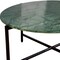 Homeroots 32" Green and Charcoal Genuine Marble Round Coffee Table 632671 - alternate 2