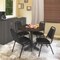 Regency Round Kobe Breakroom Table W/ 4 Restaurant Stack Chairs, 42 in W, 42 in L, Neo Walnut TKB42RNDNW29BK - alternate 3