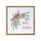 Homeroots Merry Christmas Cardinal Gold Framed Wall Art 634747 - alternate 2