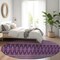 Homeroots 8' Purple Pink And Yellow Round Tribal Washable Indoor Outdoor Area Rug 582586 - alternate 3
