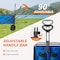 Healsmart 220LBS Collapsible Foldable Wagon Cart, Large Capacity Garden Beach Cart with All-Terrain 3A88GLCARTGARDEN220BLU - alternate 2