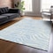 Homeroots 5' X 8' Sky Blue And Ivory Animal Print Washable Indoor Outdoor Area Rug 600655 - alternate 3