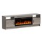 Homeroots 70in Gray Wood Fireplace Entertainment Center With Fireplace 723801 - alternate 1