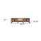Homeroots 93" Brown Solid Wood Cabinet Enclosed Storage Distressed TV Stand 528767 - alternate 4