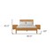 Homeroots Three Piece Oak Solid Wood Bedroom Set 523674 - alternate 3