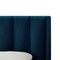 Homeroots Navy Blue Solid Wood Queen Tufted Upholstered Velvet Bed Frame 544856 - alternate 3