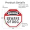 Signmission Warning Beware of Dog, 10 Inch X 10 Inch, Vinyl Decal OC-D-10-49 - alternate 2