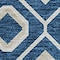 Homeroots 8' Navy Blue Ivory And Peach Round Geometric Washable Indoor Outdoor Area Rug 612204 - alternate 2