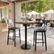 Flash Furniture 30" x 24" Tabletop, Seamless Surface Technology, Dark Brown with 18" Round Black Bar Height Base ST-REC2430-WBR-TR18B-GG - alternate 3
