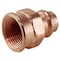 Apollo Adapter, 1/2 x 3/4 in, FPT x Press Fit, Copper, 300 psi Pressure XPRFA1234 - alternate 2
