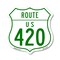 Signmission Route Marker Shield Sign Us 420, 18 Inch X 18 Inch, Plastic Sign SHI-P-18-477 - alternate 1