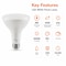 Euri Lighting BR30 LED Flood Bulb, 9W, 810 lm, 65W Eq., 5000K, E26, Dimmable, CEC/JA8, UL EB30-9W5050cec - alternate 2