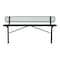 Leisure Craft Bench/Back, Ingroud Mount, 8ft., Green B8WBIG-GREEN - alternate 1