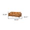Homeroots 86" Tan Leather Sofa And Toss Pillows With Black Legs 607327 - alternate 2