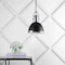 Jonathan Y Homer 10" 1-Light Modern Industrial Metal LED Dome Pendant, Black/Chrome JYL9535B - alternate 4