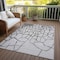 Homeroots 3' X 5' Gray And Charcoal Abstract Washable Indoor Outdoor Area Rug 601128 - alternate 3